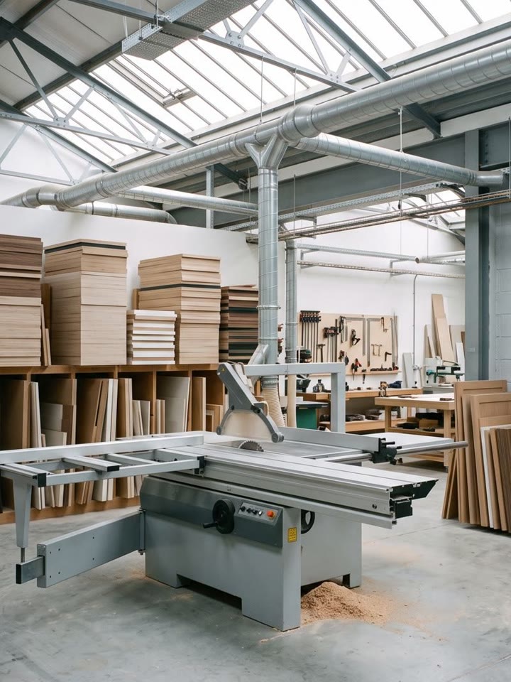 A furniture production hall